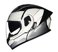 Casco De Moto Modular Integrado Casco Integrales DOTECE Homologado Scooter Casco Abatible Moto para Mujer Hombre Adultos con Doble Visera Cascos Modulares 10,XL:61-62CM