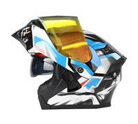 Casco De Moto Modular Integrado con Doble Visera Cascos De Motocicleta Integrales Abatible Casco Modulares Motocross ECEDOT Homologado para Hombres Y Mujeres Adultos L,XL:61-62CM