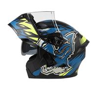 Casco De Moto Modular Integrado con Doble Visera Cascos De Motocicleta Modulares Casco Abatible Integrales ECEDOT Homologado para Adultos Apto para Todas Las Estaciones W,L:59-60CM