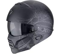 Casco de moto modular Scorpion EXO-COMBAT II SPIDERWEB negro-plata mate XL