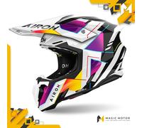 Casco de moto Off Road Airoh TWIST 3 XL ARCOÍRIS Blanco