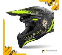 Casco de moto Off Road Airoh WRAAAP L OSCURIDAD Gris