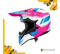 Casco de moto Off Road Airoh WRAAAP XS VISIÓN Rosa