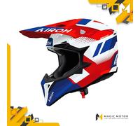 Casco de moto Off Road Airoh WRAAAP XXL VISIÓN Rojo