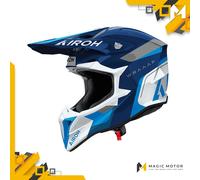 Casco de moto Off Road Airoh WRAAAP XXS CONQUISTAR Azul