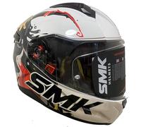 Casco de Moto para Niños y Niñas SMK Bionic Blanco | Integral Junior Homologado ECE 22.06 - Designed (M (49-50cm))