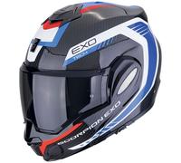 Casco de moto plegable Scorpion EXO-TECH EVO CARBON COSY negro-azul-rojo M