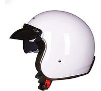 Casco de moto retro con cara abierta, casco de jet vintage con hebilla de liberación rápida, casco de gorra de béisbol ligero para Cruiser Scooter ATV, aprobado DOT ( Color : I , Size : L=59-60cm )