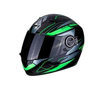 Casco de moto Scorpion EXO-490 NOVA Black-Green, Negro/Verde, XS