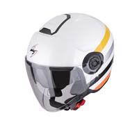Scorpion EXO-City II Bee Casco Jet, blanco-amarillo, tamaño M para Hombres