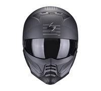 Casco De Moto Scorpion EXO-COMBAT II Miles (Negro Mate-Plata) Talla: XS (53)