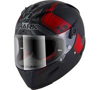 Casco de Moto Shark Race-R Pro Zarco Mat GP France KAR, Negro/Gris/Rojo, L