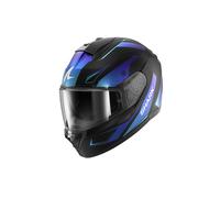 Casco De Moto Shark Ridill 2 Mekarium (Negro Mate/Azul) Talla: L (59)