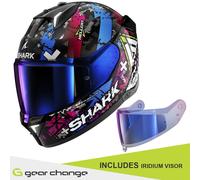 Casco de moto Shark Skwal i3 Hellcat KUB - Incluye visera de iridio