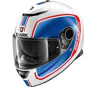 Casco de Moto Shark Spartan 1.2 PRIONA WBR, Blanco/Azul/Rojo, M