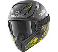 Casco de Moto Shark VANCORE 2 KANHJI Mat AYK, Gris/Negro/Amarillo, L