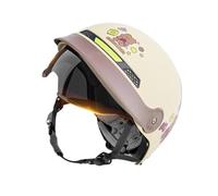 Casco de moto transpirable y ligero - media carcasa de verano, anticolisión, cubierta ventilada | Movimiento flexible, comodidad duradera para hombres y mujeres cuando viajan con una apuesta cálida