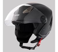 CASCO DE MOTO VEVOR 3/4 Casco de moto, Talla S, Casco de ABS, Homologado por la CEE, Casco de Motocross Cómodo, Adecuado para Adolescentes y Adultos, Negro