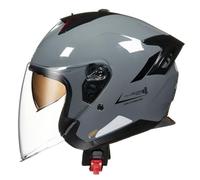 Casco De Moto Vintage Jet con Visera Solar 3/4 Cascos Abiertos De Moto para Hombres Y Mujeres Cascos Half-Helmet Homologado DOTECE Scooter Medio Casco De Motociclista 2,L=54-62CM
