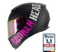 Casco De Motocicleta BeProud Sport Rosa Con Visera Rosa Espejada | Mi