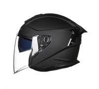 Casco De Motocicleta Casco Jet con Visera Solar para Hombres Y Mujeres Casco De Motocross Certificado ECE Moto 3/4 Casco Adultos para Ciclomotor Chopper K,L=(59-60CM)