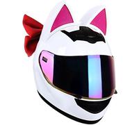 Casco De Motocicleta Con Orejas De Gato, Certificación ECE, Integral, Abatible, Con Visera HD Y Sistema De Ventilación, Para Adultos, Hombres Y Mujeres. D3,XL/(60~62cm)