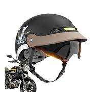 Casco de motocicleta de cara abierta: construcción resistente a los impactos de ABS ligero, correa de liberación de forro acolchado, equipo de protección cómodo para viajes de larga distancia |