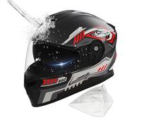 Casco de motocicleta de cara completa - Motocross 14.56 pulgadas Carcasa ligera de ABS, visera protectora, máscara estilo capucha a prueba de viento de invierno | Equipo eléctrico del esquí de la vesp