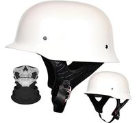 Casco De Motocicleta De Estilo Alemán Con Certificación DOT, Ligero Y Vintage De ABS Para Adultos, Casco Retro De Media Cara Para Cruiser, Scooter Y Chopper. B1,XXL/(63~64cm)