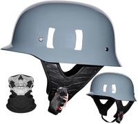 Casco De Motocicleta De Estilo Alemán Con Certificación DOT, Ligero Y Vintage De ABS Para Adultos, Casco Retro De Media Cara Para Cruiser, Scooter Y Chopper. B5,M/(57~58cm)