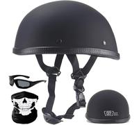 Casco De Motocicleta De Media Carcasa Con Máscara Y Gafas, Estilo Alemán, Abierto, Jet, Novedoso, Para Hombres Y Mujeres, Aprobado Por El DOT, Para Scooter, Cruiser, Chopper B3,M/(57~58cm)