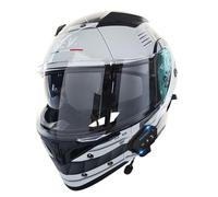 Casco De Motocicleta Modular con Bluetooth Cascos Integrado Moto Modulares Homologado ECEDOT Casco Integrales Abatible con Doble Visera con Altavoz Y Micrófono Unisexo W,L:59-60CM