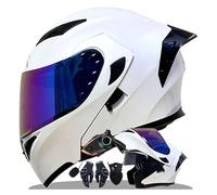 Casco De Motocicleta Modular Integral con Bluetooth Integrado Y Visera Doble, Homologado ECE para Hombres Y Mujeres J,L57-588CM
