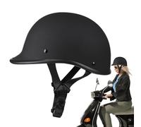 Casco De Motocicleta para Adultos - Casco De Seguridad para Scooter - Protector Cómodo Vintage para Viajes Exteriores Travesías Hombres Mujeres Adultos Protección En Ruta