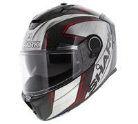 Casco de motocicleta Shark Spartan GT - Kromium Gloss carbono negro rojo ch...