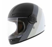 Casco de motocicleta Vega Vintage Full Face original - gris negro mate primit...