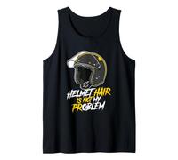 Casco de Motociclista Hair Not My Problem Calvo Motocicleta Rider Camiseta sin Mangas