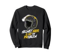 Casco de Motociclista Hair Not My Problem Calvo Motocicleta Rider Sudadera