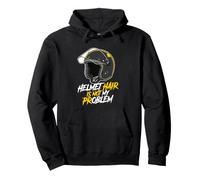 Casco de Motociclista Hair Not My Problem Calvo Motocicleta Rider Sudadera con Capucha