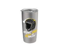 Casco de motociclista Hair Not My Problem Calvo Motocicleta Rider Vaso térmico de acero inoxidable de doble pared