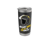 Casco de motociclista Hair Not My Problem Calvo Motocicleta Rider Vaso térmico de acero inoxidable de doble pared