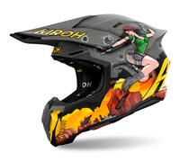 Casco de motocross Airoh Twist 3 Adventure gris-amarillo M