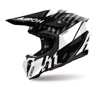 Casco de motocross Airoh Twist 3 Thunder 2024 negro brillante-blanco M