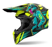 Casco de motocross Airoh Wraaap Cyber amarillo mate 2XL