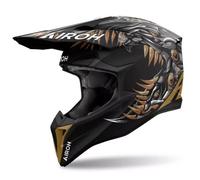 Casco de motocross Airoh Wraaap Cyborg negro mate XS