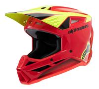 Casco de motocross infantil Alpinestars S-M3 FRAY rojo-amarillo fluorescente-negro M