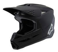 Casco de motocross infantil Alpinestars S-M3 Solid negro mate S