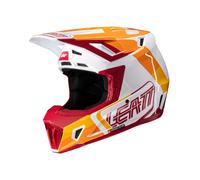 Leatt 7.5 Ruby, casco de motocross M male Naranja/Rojo/Blanco