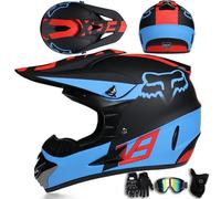 Casco de Motocross para Adolescentes y Adultos, Casco Integral para Todoterreno, Descenso, Moto de Cross, Cascos de Moto para Exteriores, Casco de Moto de Cross para niños y niñas,Color B-S(52~53cm)