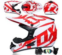 Casco de Motocross para niños, jóvenes y Adultos, para Karting, Todoterreno, Descenso, Moto de Cross, Cascos integrales para Exteriores, Carreras callejeras, Turismo, etc.,Color B-S(52~53cm)